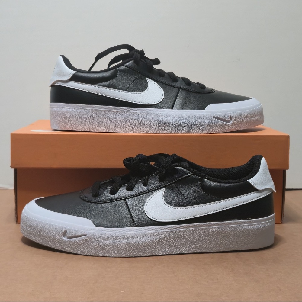 Nike Court Shot Black White Low Sneakers Men's Size 7.5 Women's 9 FQ8146-002